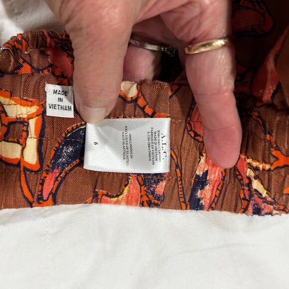 ALC printed linen crop halter top, size 6 - Picture 6 of 8